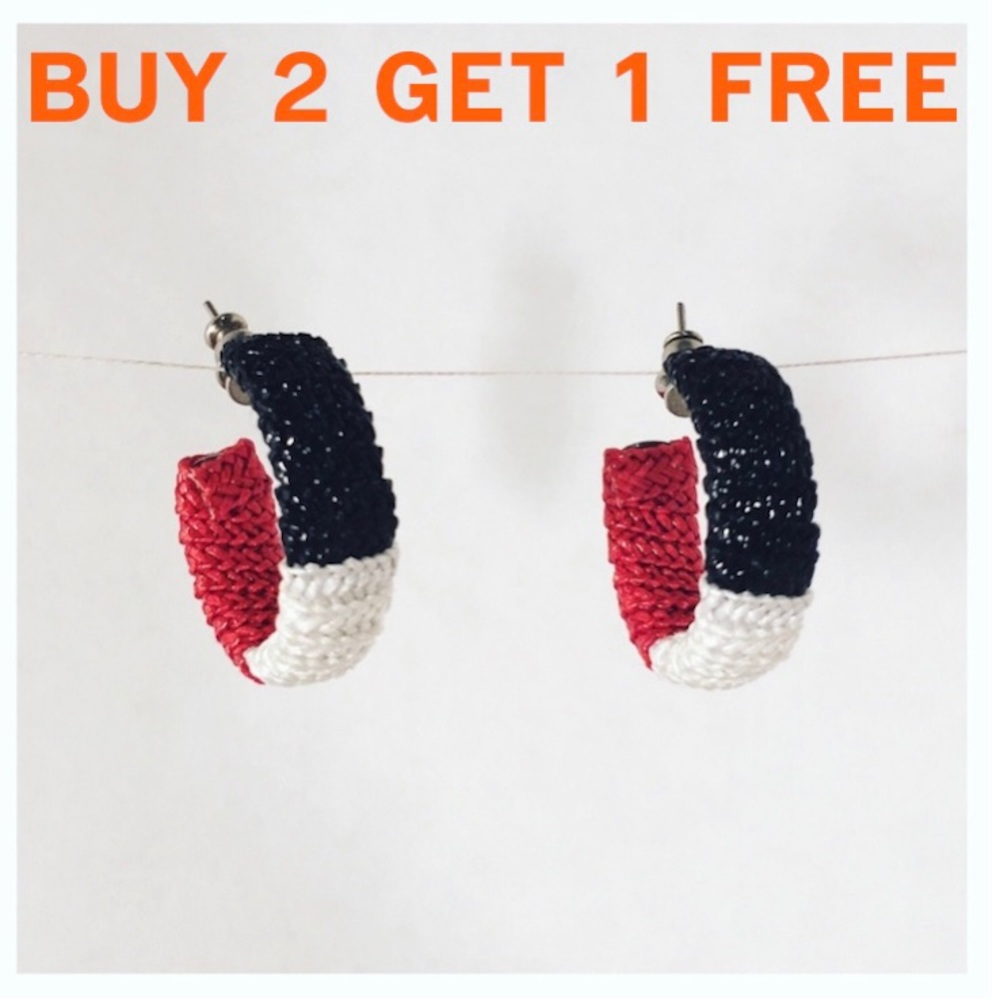 Vintage 80’s Wrapped Partial Hoop Earrings